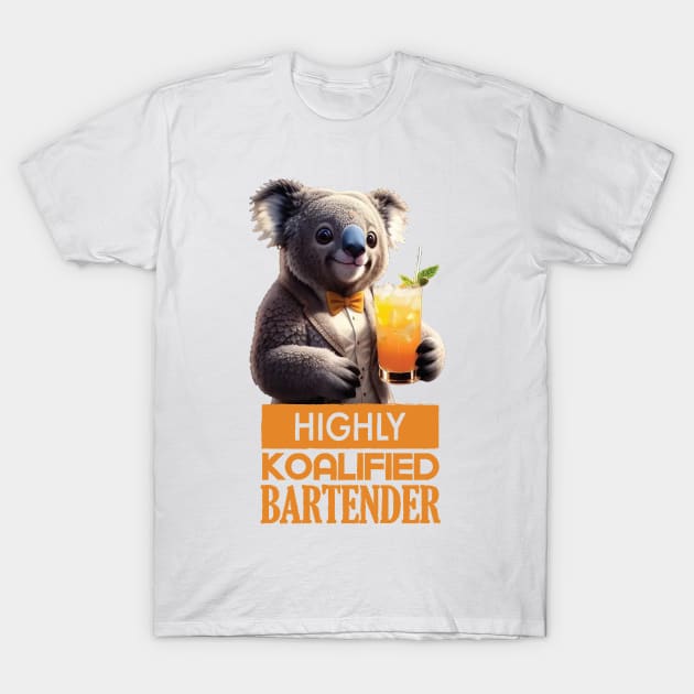 Just a Highly Koalified Bartender Koala 2 T-Shirt by Dmytro